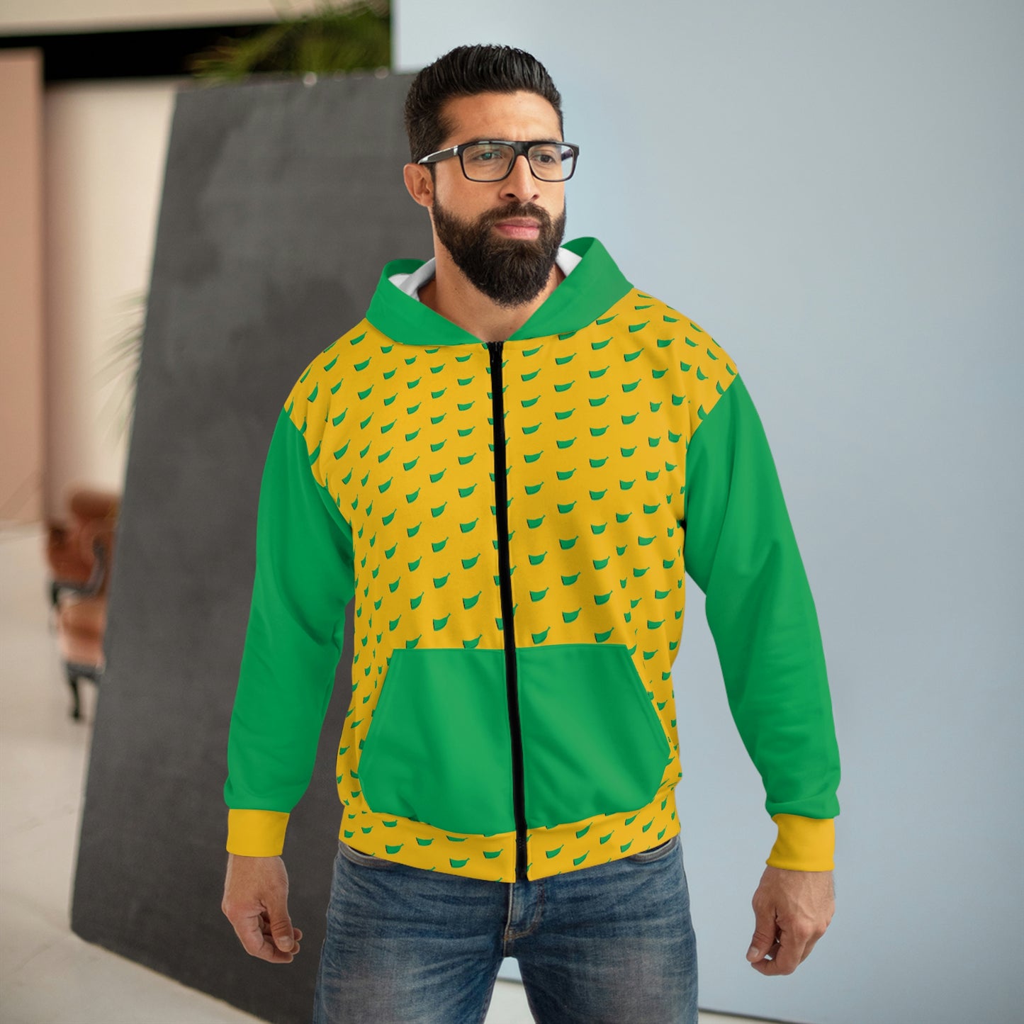AOP Bold Unisex Zip Hoodie