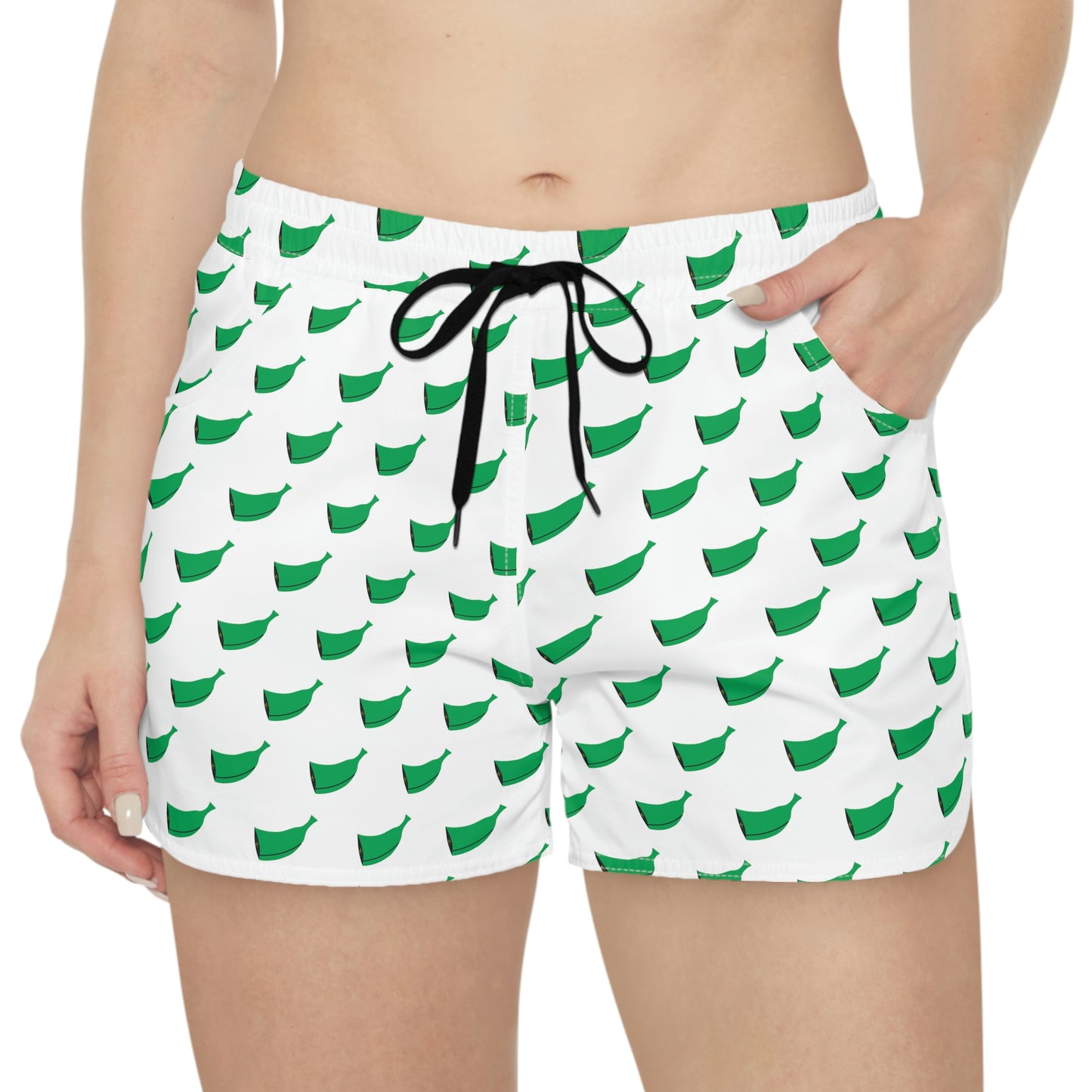 Women's Casual Shorts Green Plantain (AOP)