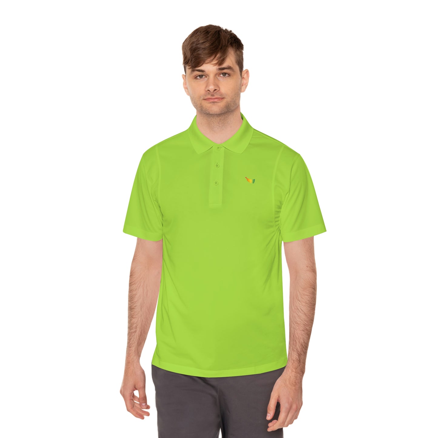 Flavor's Multi Color Plantain Men's Sport Polo Shirt